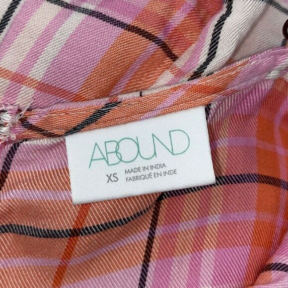 Abound Women's Spaghetti Windowpane Flannel Mini Dress Multicolor Size XS - Picture 8 of 10